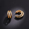 Wholesale Metal Multilayer Geometric Earrings Copper Electroplated For Women