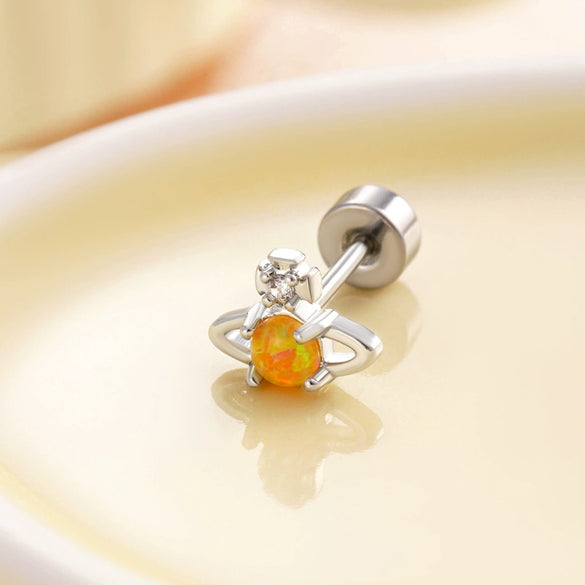 Wholesale Metal Opal Saturn Ear Nails With Geometric Pattern For Women