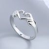 Wholesale Metal Open Ring For Women Heart Shape Copper Electroplated Retro Style