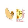 Wholesale Metal Oval Fan Diy Earrings With Vacuum Color Retention And Electroplating Waterproof Jewelry Pendant Earrings