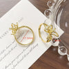 Wholesale Metal Pearl Ring Electroplated Irregular Torus Diy Handmade