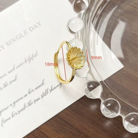Wholesale Metal Pearl Ring Electroplated Irregular Torus Diy Handmade
