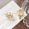 Wholesale Metal Pearl Ring Electroplated Irregular Torus Diy Handmade