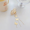 Wholesale Metal Pearl Tassel Butterfly Handmade Hair Clip For Women