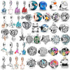 Wholesale Metal Pendant Bracelet With Dolphin Frog Starfish Shapes And Totem Pattern Electroplated And Diamondembedded