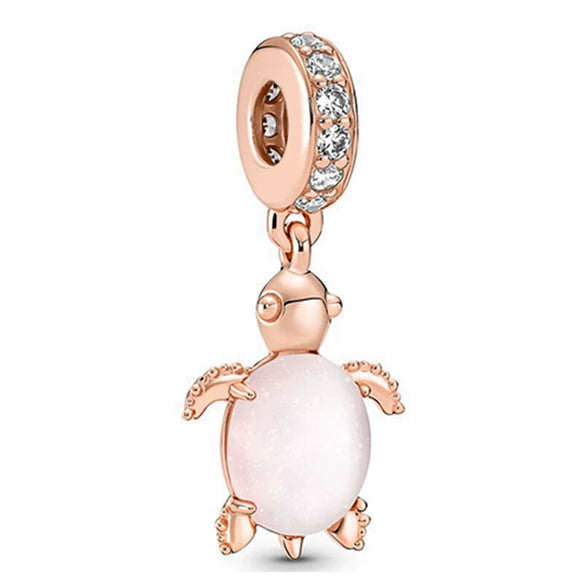Wholesale Metal Pendant Bracelet With Dolphin Frog Starfish Shapes And Totem Pattern Electroplated And Diamondembedded