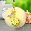 Wholesale Metal Plush Lucky Bag Style Women's Car Keychain