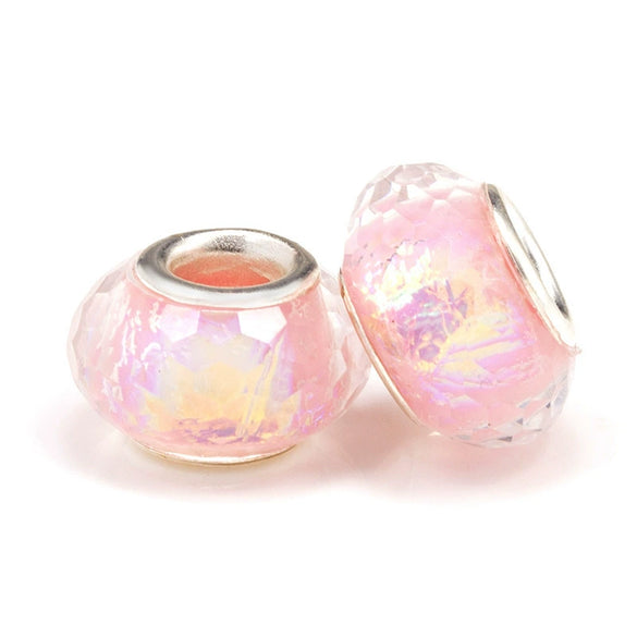 Wholesale Metal Resin Beads Totem Pattern Electroplated Bracelet And Necklace Beaded Accessories