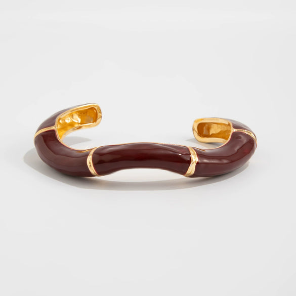 Wholesale Metal Retro Enamel Oil Dropping Irregular Wave Women's Bracelet