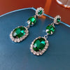 Wholesale Metal Retro Flower Design Diamond Pearl Earrings For Women