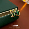 Wholesale Metal Retro Flower Design Diamond Pearl Earrings For Women