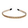 Wholesale Metal Retro Hair Band Set With Gold Pearl Rhinestone Electroplating Treatment For Women