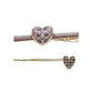 Wholesale Metal Retro Heart Shape Electroplating Duckbill Hairpin For Women
