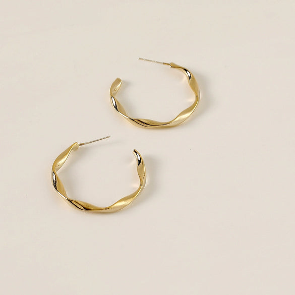 Wholesale Metal Ring Earrings In Minimalist Style With Geometric Design Made Of Alloy And Copper