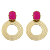 Wholesale Metal Round Stainless Steel Electroplated Earrings Fashion Chic Trendy Design