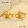 Wholesale Metal Shell Series Stainless Steel Jewelry With Geometric Pattern Electroplated 18K Gold For Women