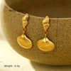 Wholesale Metal Shell Series Stainless Steel Jewelry With Geometric Pattern Electroplated 18K Gold For Women