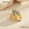 Wholesale Metal Shell Series Stainless Steel Jewelry With Geometric Pattern Electroplated 18K Gold For Women