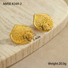 Wholesale Metal Shell Series Stainless Steel Jewelry With Geometric Pattern Electroplated 18K Gold For Women