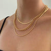 Wholesale Metal Snake Bone Chain Multilayered Necklace Punk Style Geometric Alloy Electroplated For Women