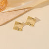 Wholesale Metal Square Geometric Earrings With Engraving And Electroplating For Women