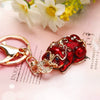 Wholesale Metal Strawberry Creative Cute Women's Rhinestone Keychain