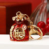 Wholesale Metal Strawberry Creative Cute Women's Rhinestone Keychain