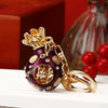 Wholesale Metal Strawberry Creative Cute Women's Rhinestone Keychain