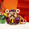 Wholesale Metal Strawberry Creative Cute Women's Rhinestone Keychain