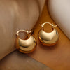 Wholesale Metal Style Copper Plated Geometric Stereo Earrings For Women With Electroplating Finish