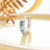 Wholesale Metal Sweet Geometric Copper Zircon Ear Buckle Earrings For Women Electroplated