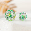 Wholesale Metal Sweet Geometric Inlaid Zircon Earrings For Women