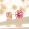 Wholesale Metal Sweet Style Flower Shape Zirconia Inlaid Titanium Steel Ear Nails For Women