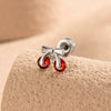 Wholesale Metal Sweet Style Fruit Shape Electroplating Titanium Steel Cartilage Puncture Ear Bone Nail