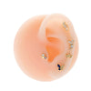 Wholesale Metal Titanium Steel Geometric Puncture Ear Studs For Women With Electroplating