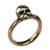 Wholesale Metal Unisex Geometric Skull Ring With Electroplating Fashion Jewelry