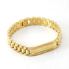 Wholesale Metal Watch Chain 316L Stainless Steel Men's Geometric Vacuum Plated Bracelet