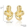 Wholesale Metal Women's Exaggerated Geometric Heart Earrings With Electroplating
