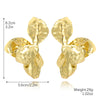 Wholesale Metal Women's Exaggerated Geometric Heart Earrings With Electroplating