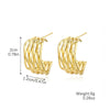 Wholesale Metal Women's Exaggerated Geometric Heart Earrings With Electroplating