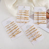Wholesale Metal Women's Simple Cute Geometric Oneword Clip Hairpin With Electroplating