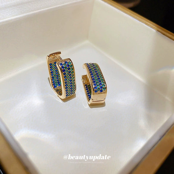 Wholesale Metal Zircon Geometric U Shaped Women's Fashion Earrings