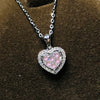 Wholesale Metal Zircon Heart Shape Necklace For Women