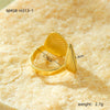 Wholesale Metallic Stainless Steel Ring With Starfish Shell Design Electroplating For Women