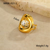 Wholesale Metallic Stainless Steel Ring With Starfish Shell Design Electroplating For Women