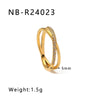 Wholesale Microencrusted Diamond Stainless Steel Doublelayer Pearl Simple Ring Set Geometric Shape Electroplated Hand Jewelry Unisex