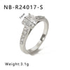 Wholesale Microencrusted Diamond Stainless Steel Doublelayer Pearl Simple Ring Set Geometric Shape Electroplated Hand Jewelry Unisex