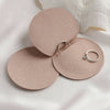 Wholesale Microfiber Envelope Jewelry Bag With Double Sided Velvet Round Shape Thermal Transfer Printing