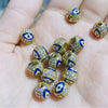 Wholesale Microinlaid Colorpreserving Copper Beads With Devil's Eye Design And Oil Dripping 14K Goldcoated