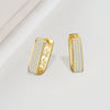Wholesale Microinlaid Zircon Ushaped Ear Buckle 925 Silver Geometric Style Electroplated Jewelry For Women